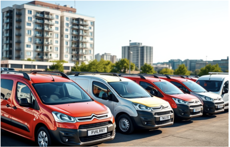 Flotte de Citroën Berlingo stationnée
